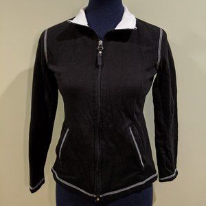 Black Zip Up Collar Sweatshirt